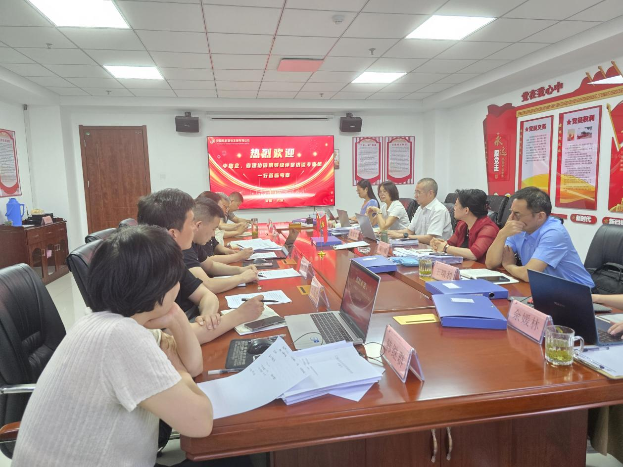 中國(guó)施工企業(yè)管理協(xié)會(huì)信用評(píng)價(jià)專(zhuān)家組一行至安徽玖安建設(shè)發(fā)展有限公司開(kāi)展“信用AAA級(jí)企業(yè)”申報(bào)實(shí)地訪談工作